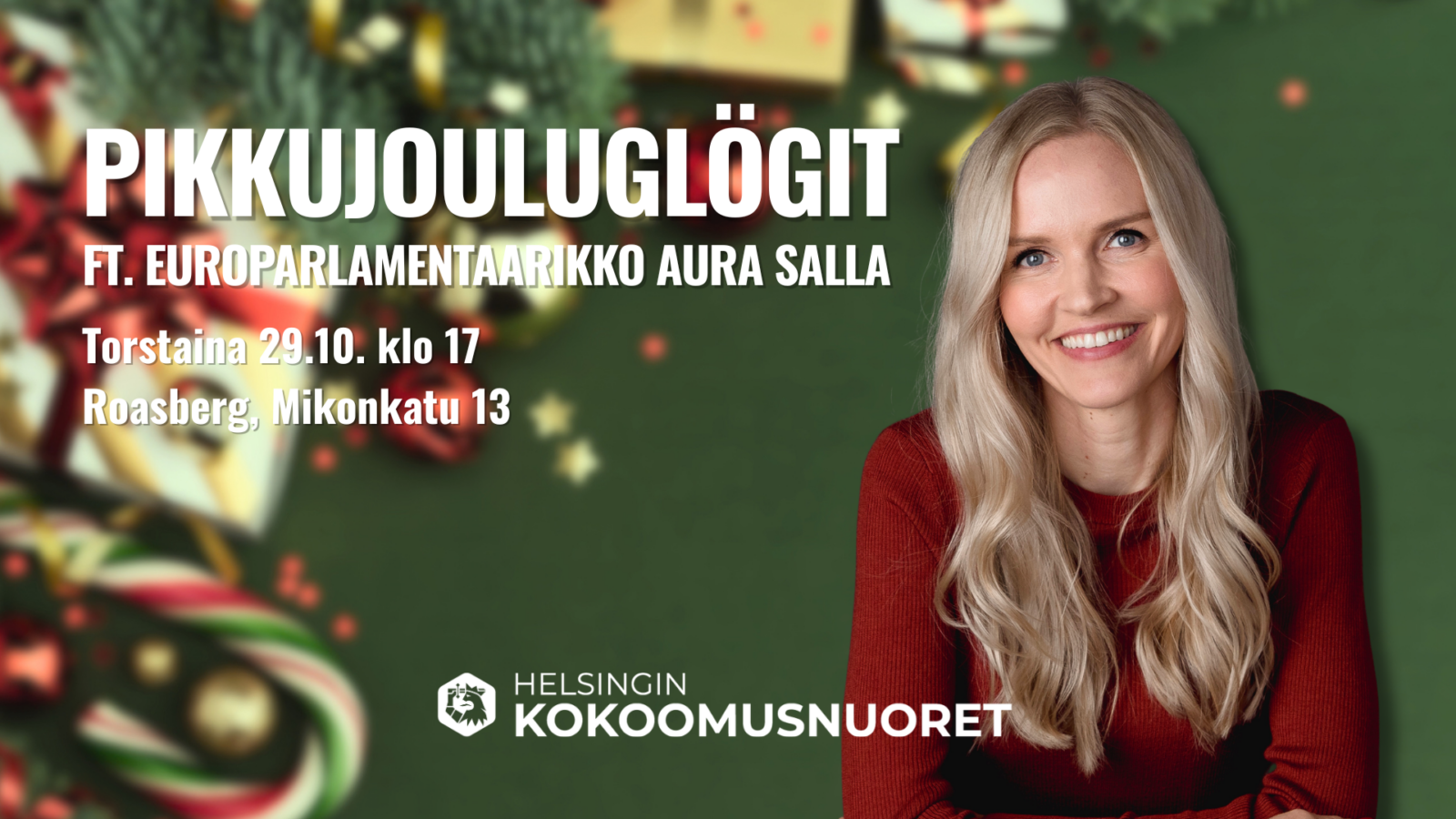 Pikkujouluglögit Helsingissä torstaina 29.10.